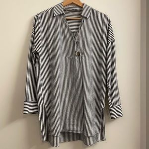 Zara Striped Tunic button down (XS)
